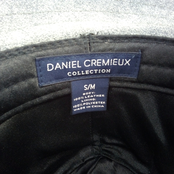 Daniel Cremieux 100% Leather Gray Fedora Hat S/M Unisex - Picture 2 of 7